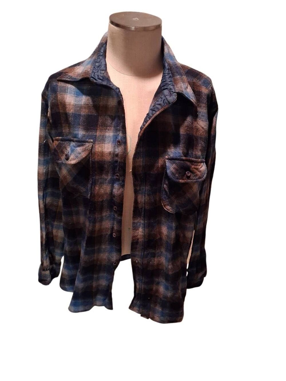Pendleton vintage plaid wool flannel made in the USA